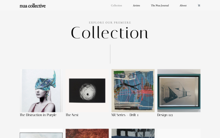 Nua Collective - Collection Page Design - Pinstripe Media